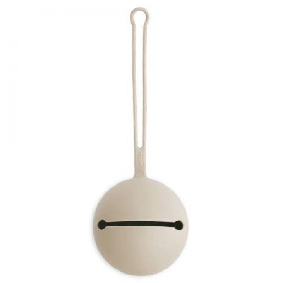Mushie Siliconen Fopspeenhouder Pacifier Case | Shifting Sand