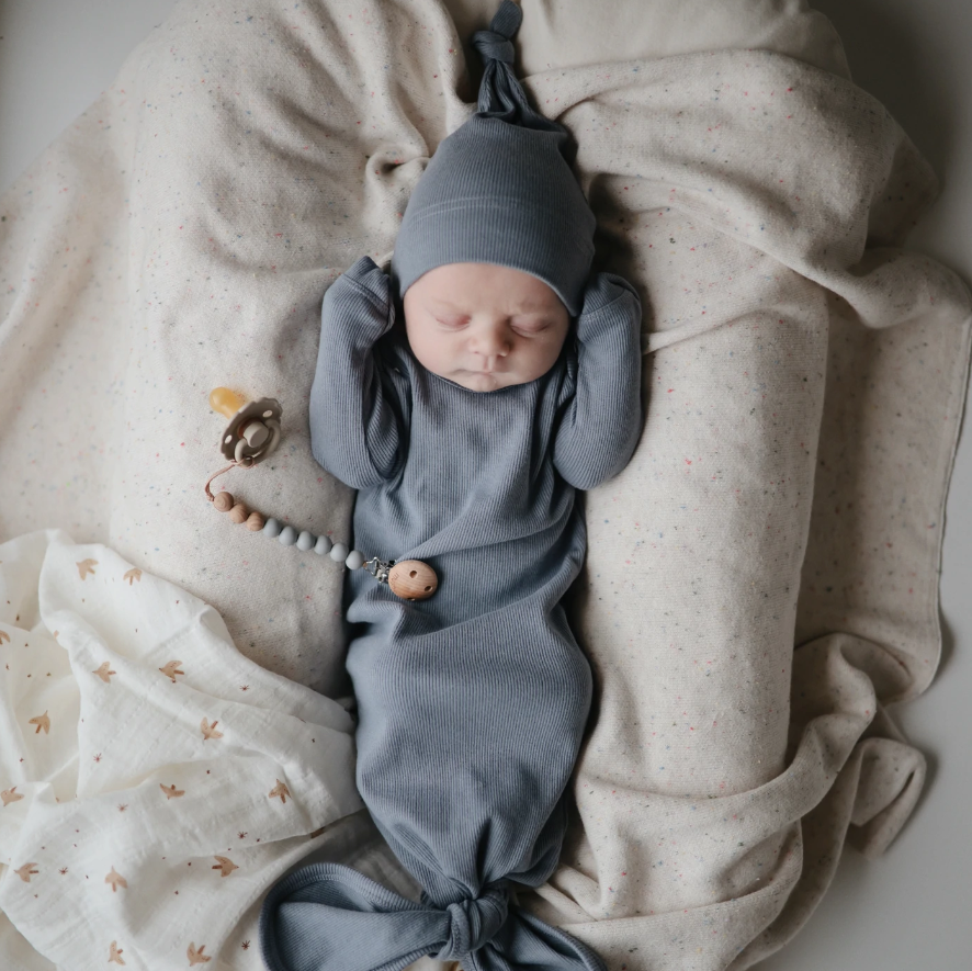 Mushie Baby Beanie Ribbed | Tradewinds