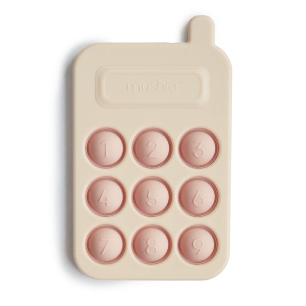 Mushie Bijtspeeltje Silicone Phone Press Blush