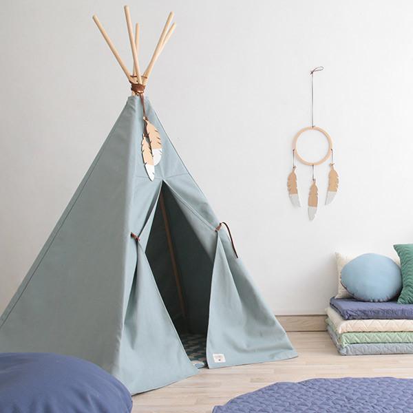 Nobodinoz tipi large Riviera Blue - DE GELE FLAMINGO - 2