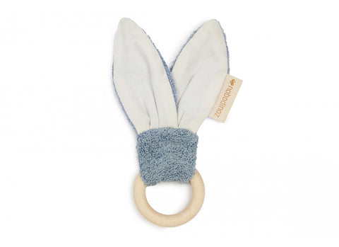 Nobodinoz Bunny Teether Ring | Blue  *