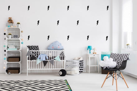 Pöm Le Bonhomme set 40 muurstickers Lightning - DE GELE FLAMINGO - Kids concept store 