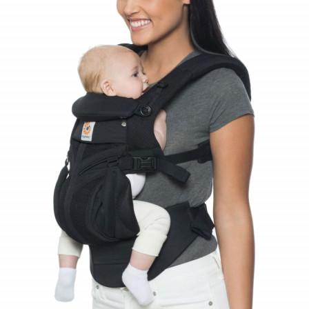 Ergobaby 4 position draagzak Cool Air 360 OMNI Onyx Black