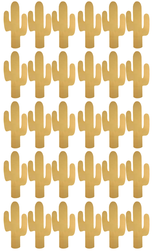 Pöm Le Bonhomme set 30 muurstickers Cactus gold - DE GELE FLAMINGO - Kids concept store 