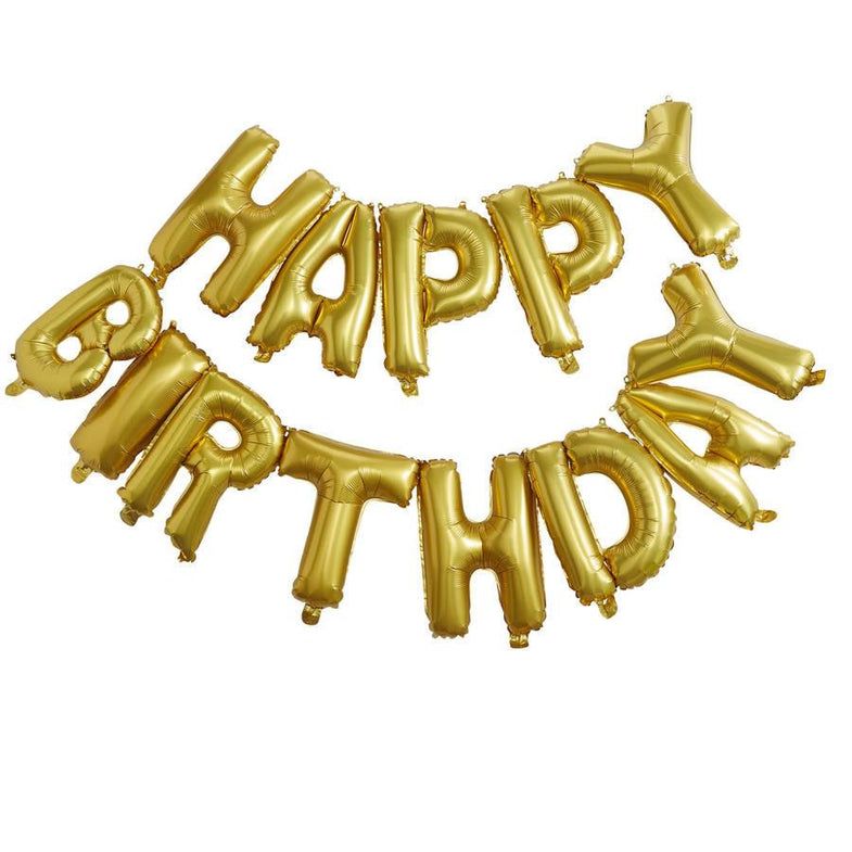 Happy Birthday Xl folie ballon - DE GELE FLAMINGO - 4