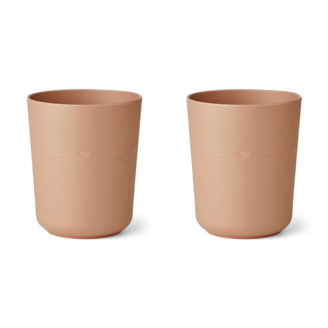 Liewood Stine Cup 2-pack | Cat/ Pale Tuscany*