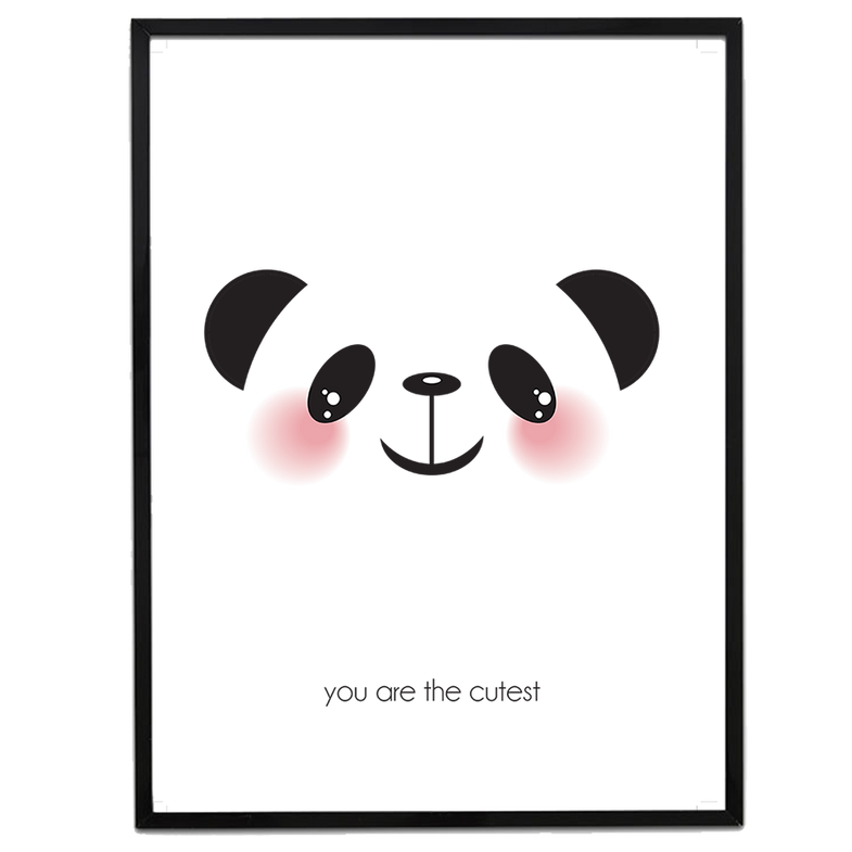Poster A3 - Panda - DE GELE FLAMINGO - Kids concept store 