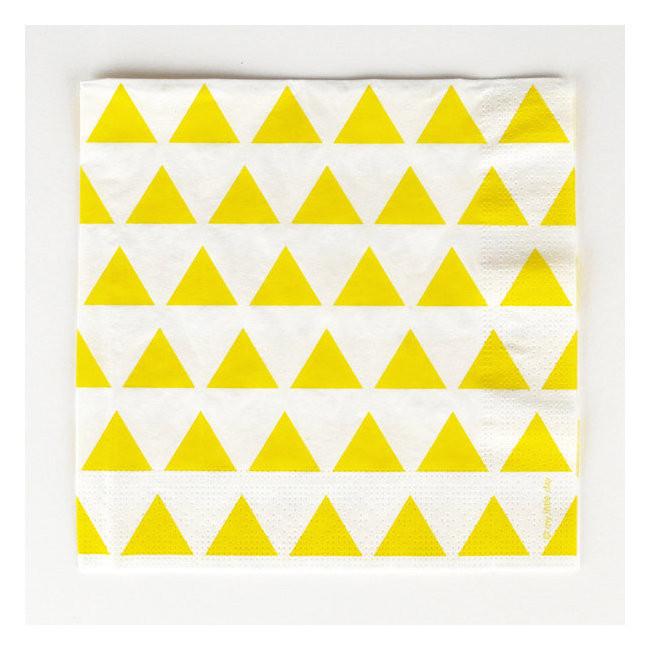 Set 8 kartonnen bekertjes Yellow triangles - DE GELE FLAMINGO - 2