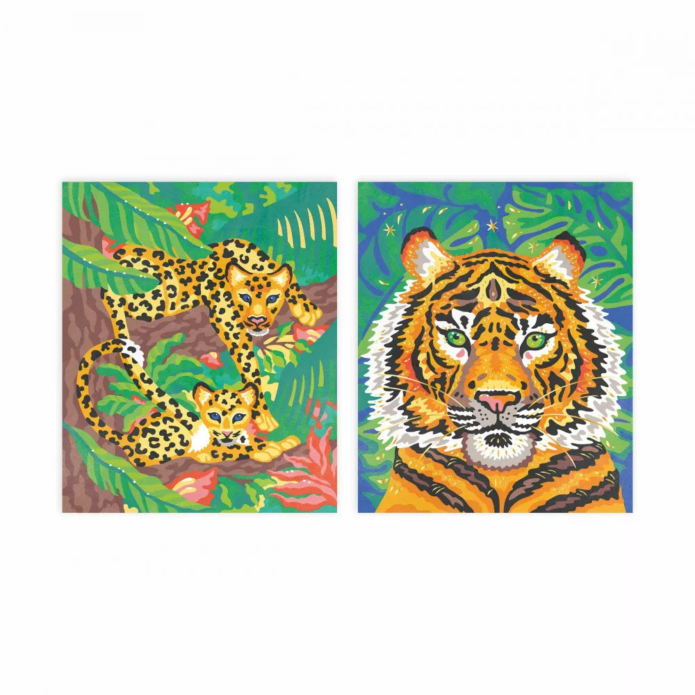 Janod Knutselset Aquarel Schilderen Op Nummer | Tijgers