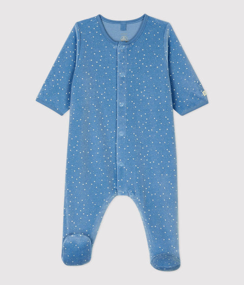 Petit Bateau Baby Pyjama I Sterretjesprint Velours  *