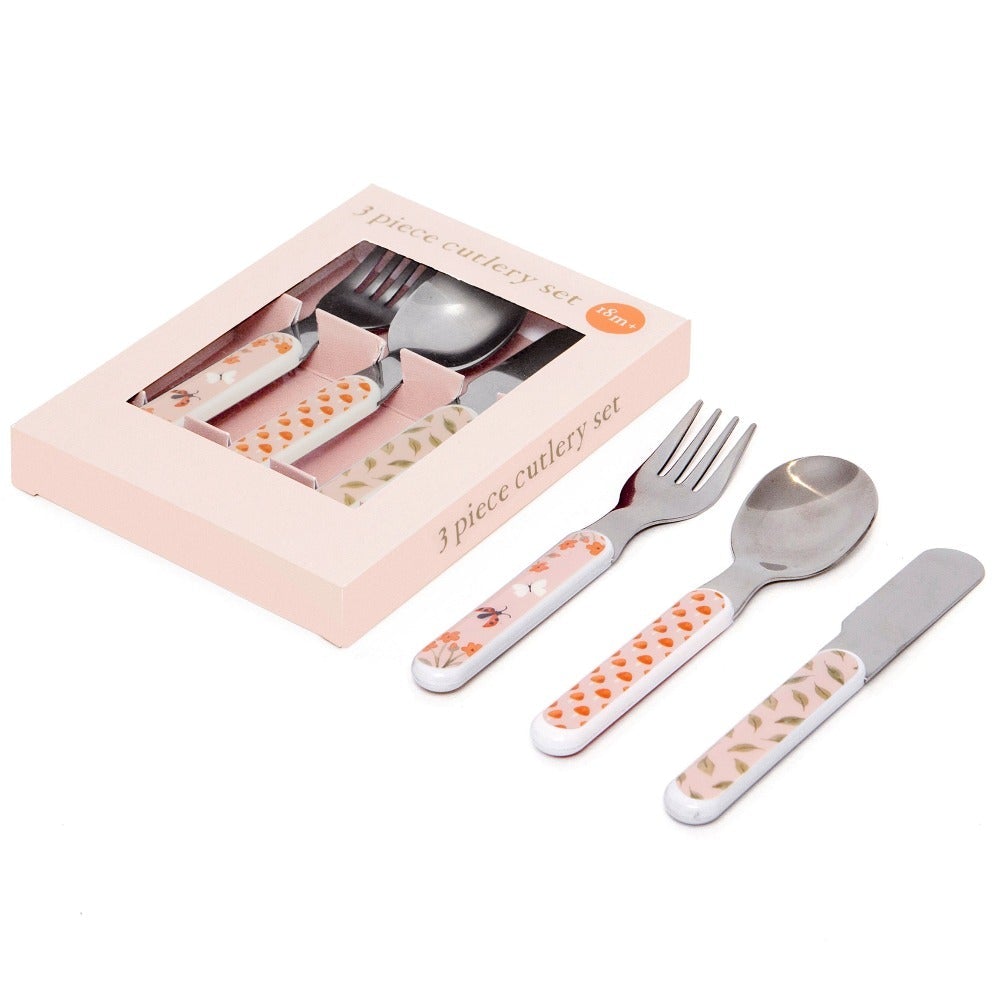 Petit Monkey Bestekset Animal Pink