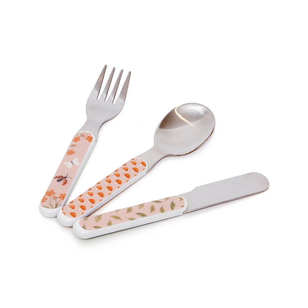 Petit Monkey Bestekset Animal Pink