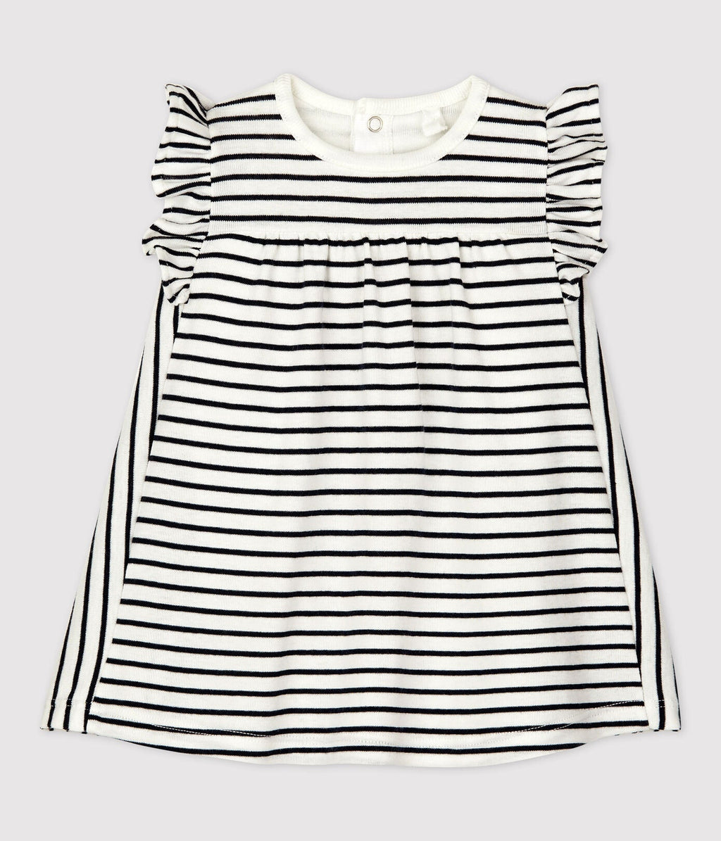 zzz Petit Bateau Jurk Gestreept Marinier Baby