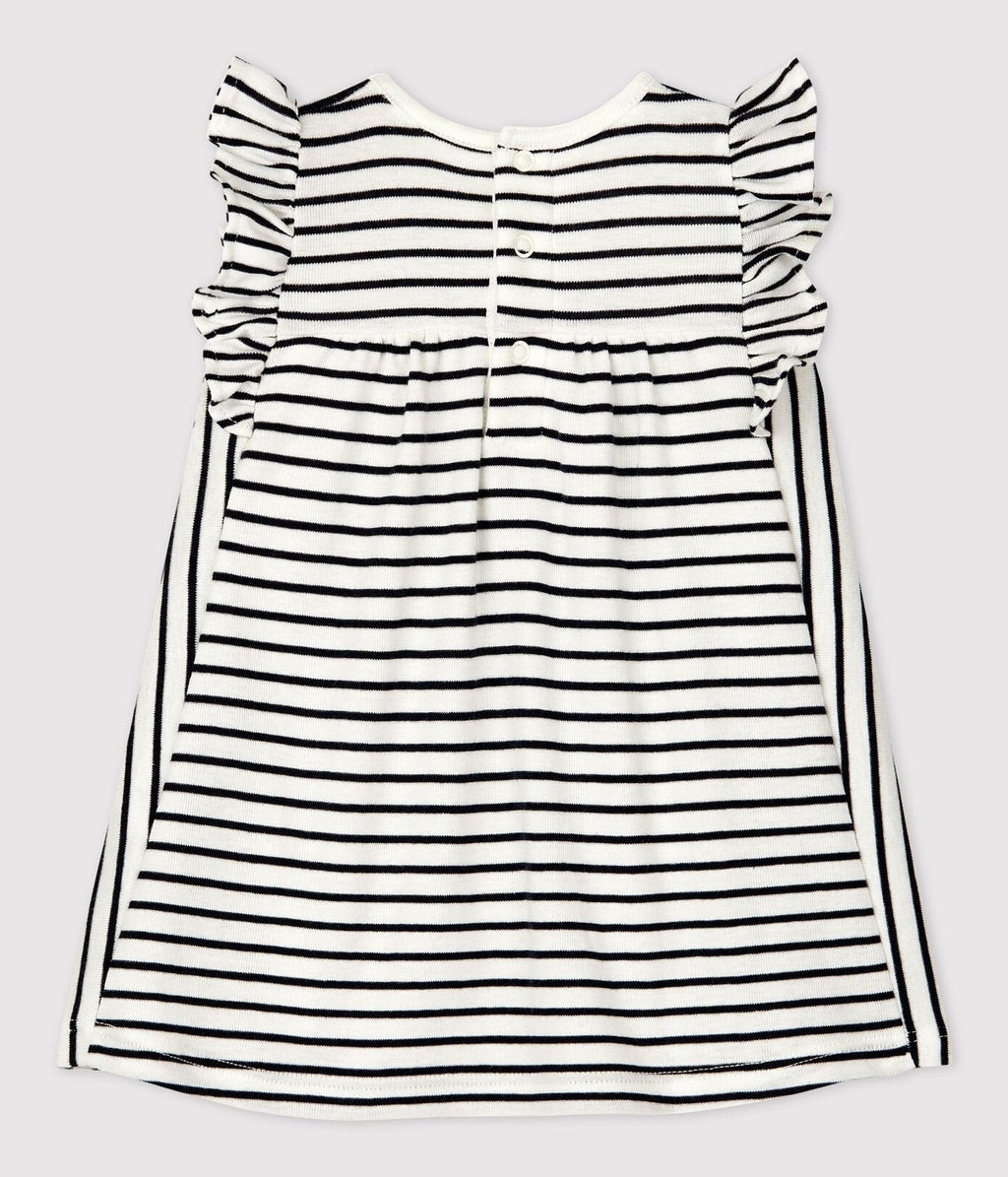 zzz Petit Bateau Jurk Gestreept Marinier Baby