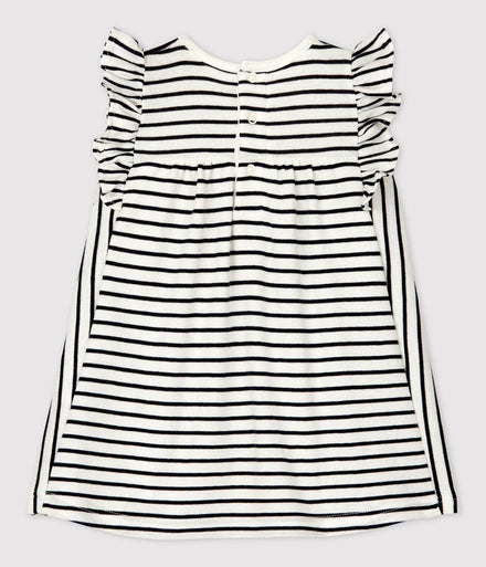 zzz Petit Bateau Jurk Gestreept Marinier Baby