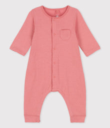 Petit Bateau Babypakje Playsuit Bio Tubic Roze   *