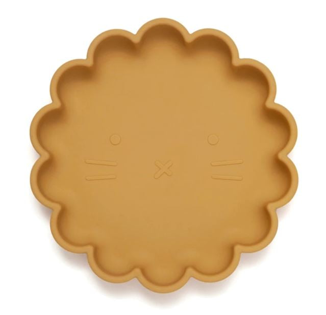 Petit Monkey Silicone stick & stay bord Leeuw Oker
