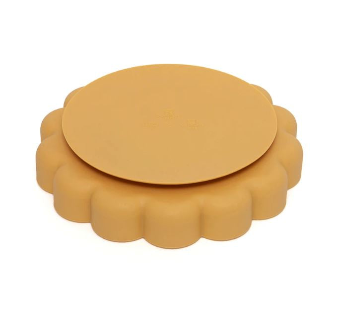 Petit Monkey Silicone stick & stay bord Leeuw Oker