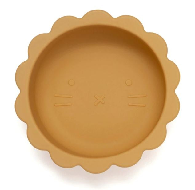 Petit Monkey Silicone Bowl Met Zuignap | Lion Ochre*