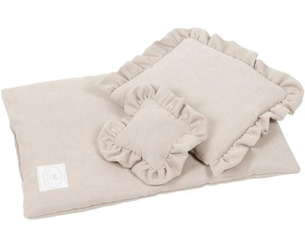 Cotton & Sweets bedset voor poppenbedje Beige *