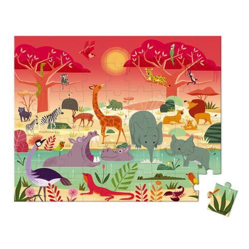 * Janod Kofferpuzzel 54 stukken | Animal Reserve