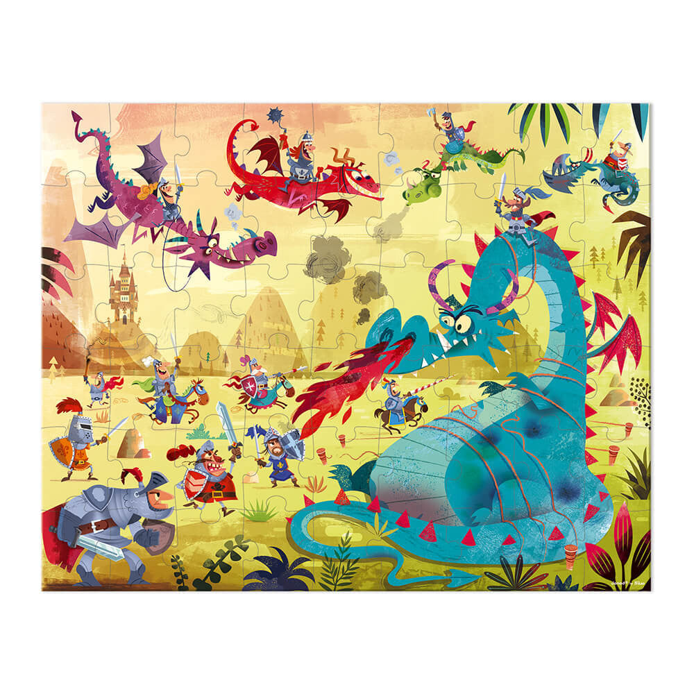 Janod kofferpuzzel 54st | Dragons