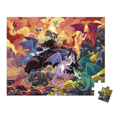 Janod kofferpuzzel 54st | Fiery Dragons*