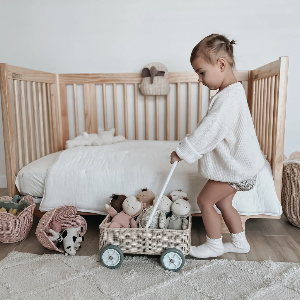 Olli Ella Rattan Wamble Walker Wagon *