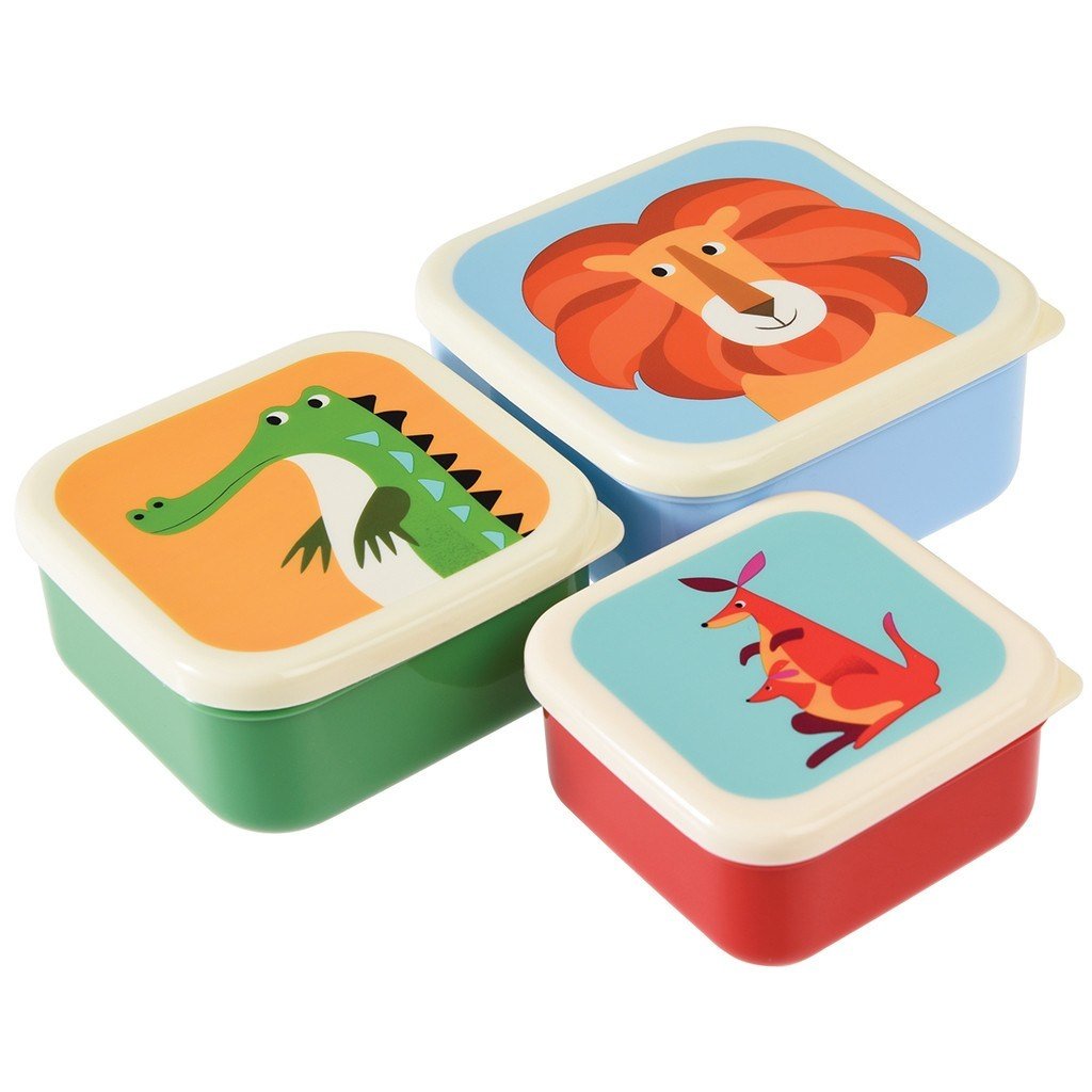 Set 3 snack boxen Wild Animals