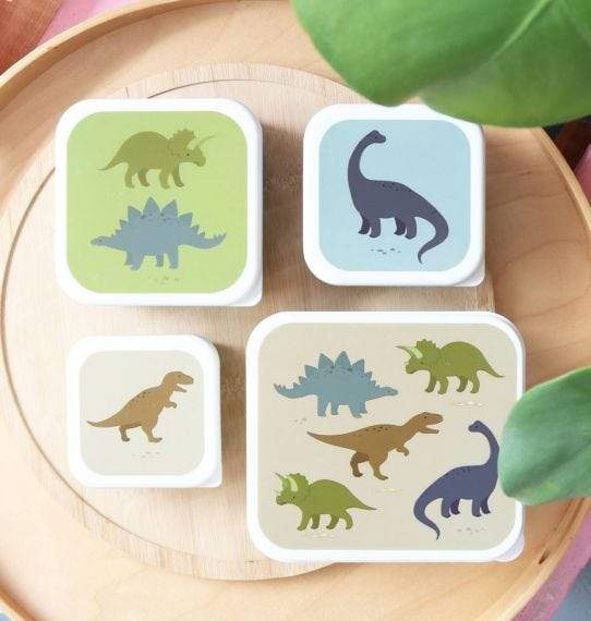 A Little Lovely Company Lunch & Snack Box Set | Dinosaurussen