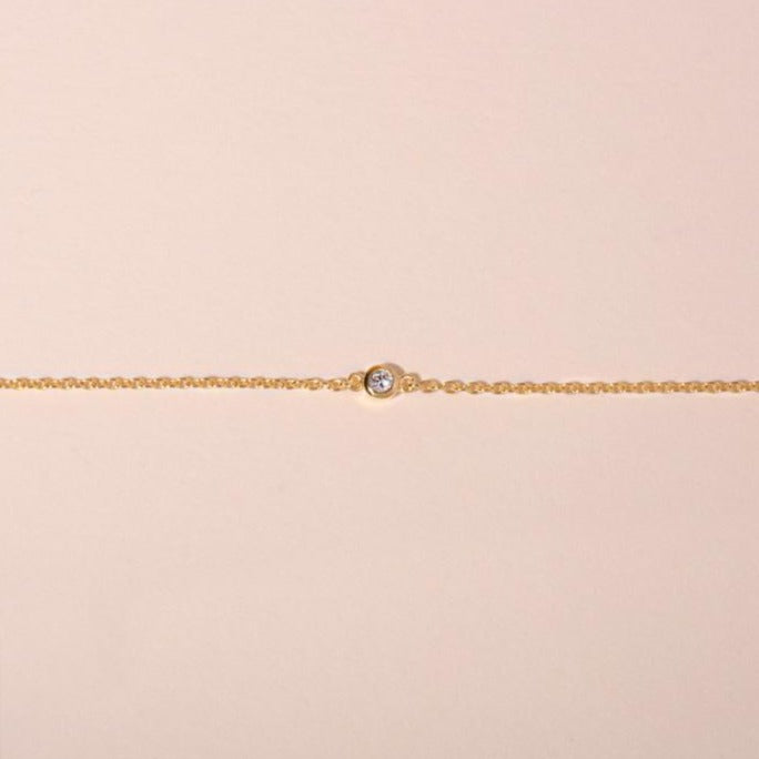 Galore Armband Single Diamond | Gold Baby