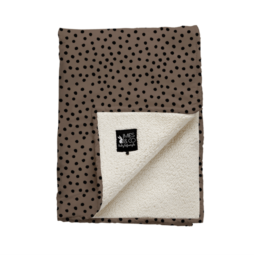 Mies & co teddy dekentje 110x140cm | Big Bold Dots  *