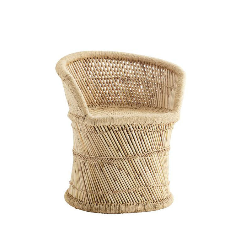 Madam Stoltz Bamboo Stoel met jute*