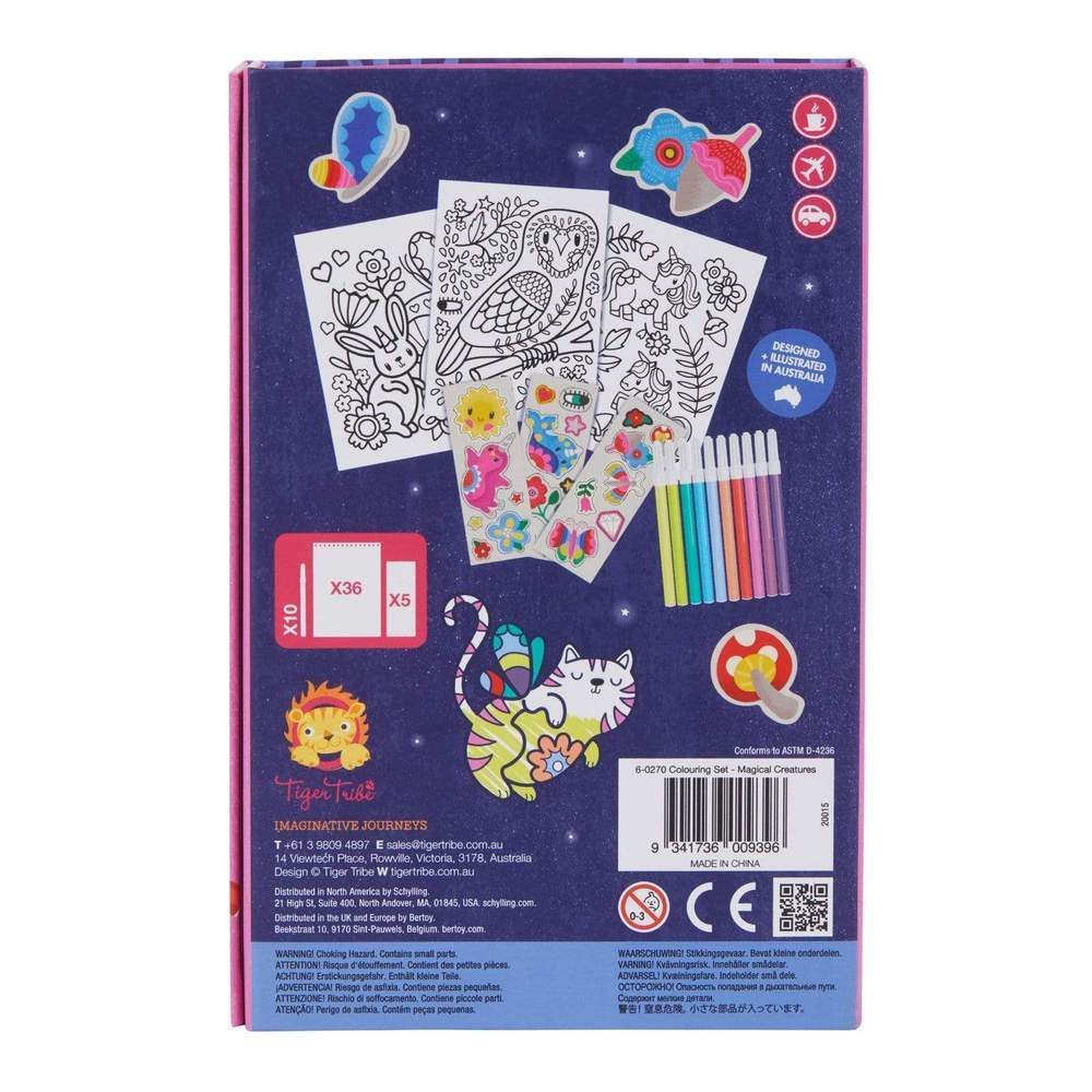 Tiger Tribe meeneem kleur/sticker set - Magical Creatures