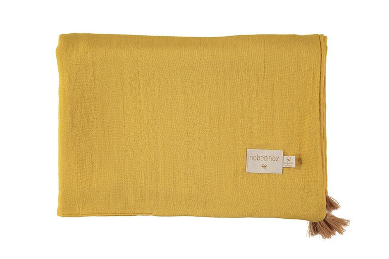 Nobodinoz dekentje 100x70cm Treasure summer blanket - Farniente Yellow