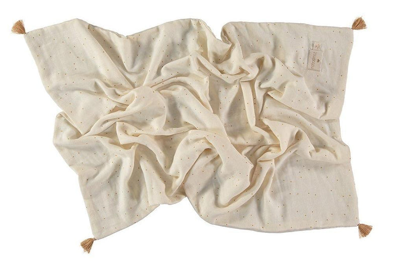 Nobodinoz dekentje 100x70cm Treasure summer blanket - Honey Sweet Dots