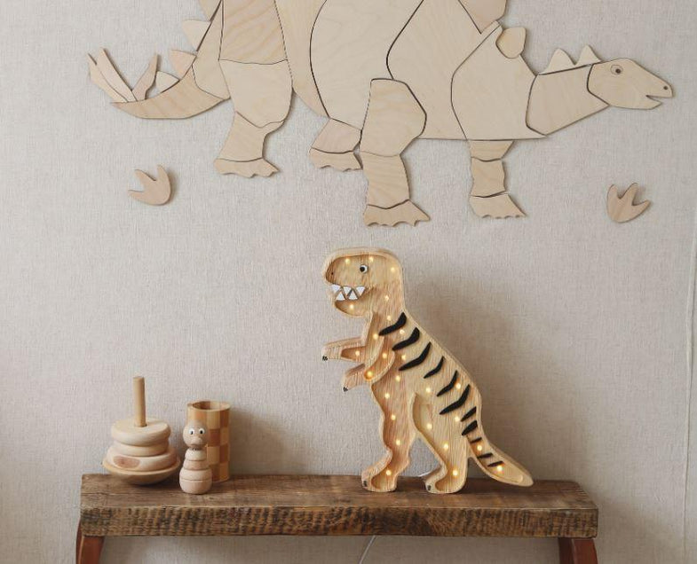 Little Lights Lamp T-Rex/ Mesozoic Wood  *