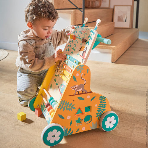 * Janod Houten Loopwagen Tropik