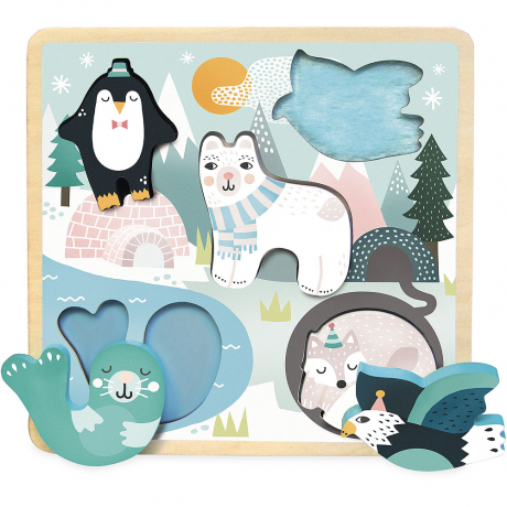 Vilac Houten tactiele voelpuzzel Ice