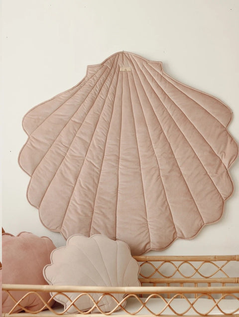 Moi Mili Velvet Shell Mat Speeltapijt | Powder Pink