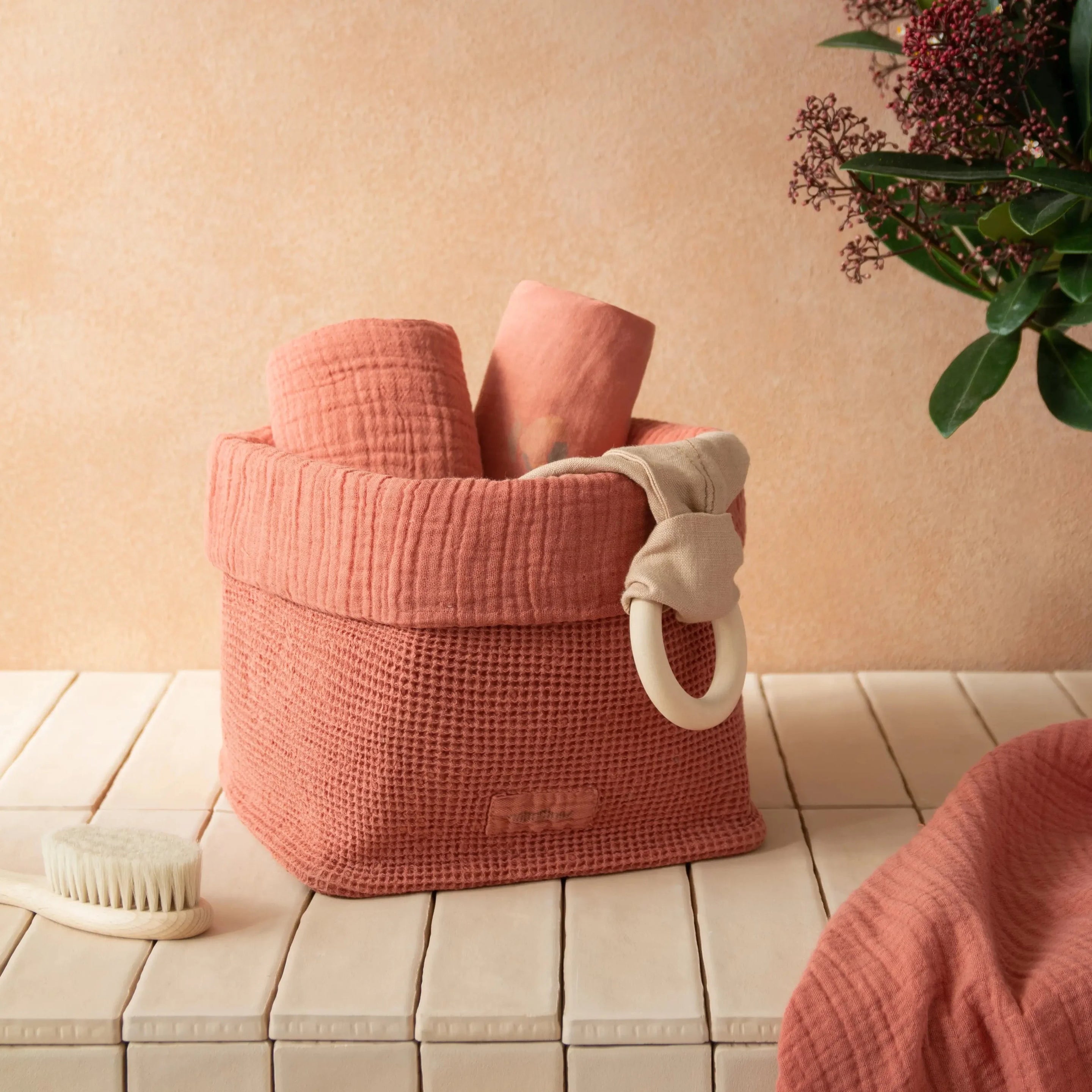 * Nobodinoz Opbergmand Wabi-Sabi Basket | Rosewood