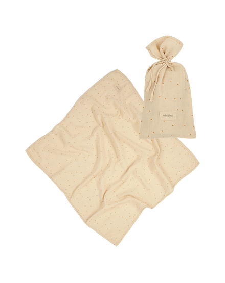 * Nobodinoz Wabi Sabi Geboortecadeau Swaddle | Dots Ginger