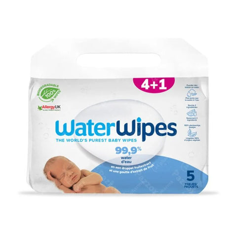 WaterWipes Bio Baby Billendoekjes 5+1 GRATIS | Voordeelpak 5x60 - (300st)