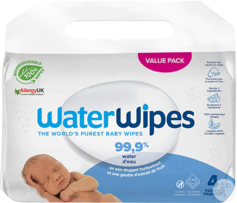 WaterWipes Bio Baby Billendoekjes | Voordeelpak 4 Pakjes (240St)